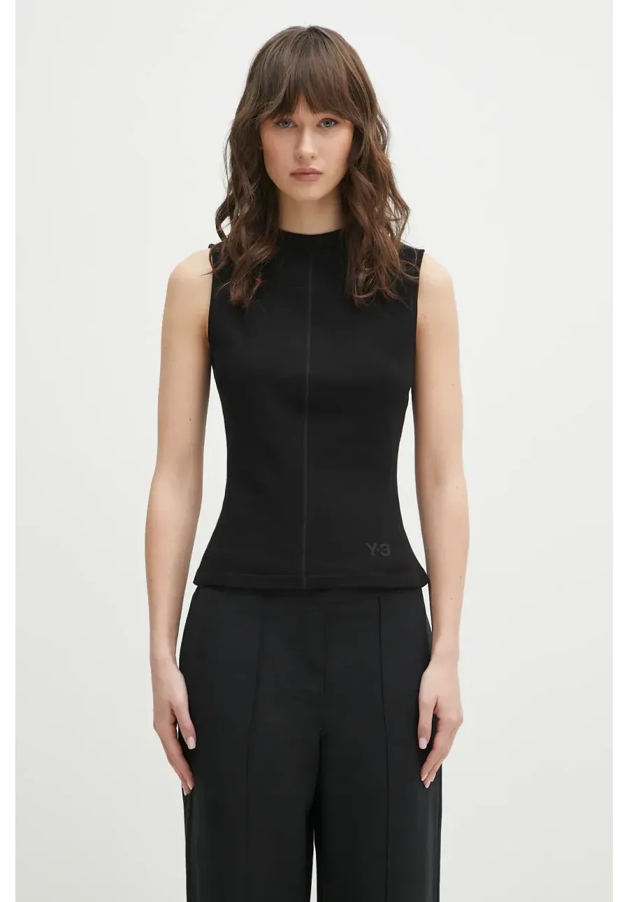 obrazek 1 Y-3 top bawełniany Fitted Tank Top kolor czarny JD1766