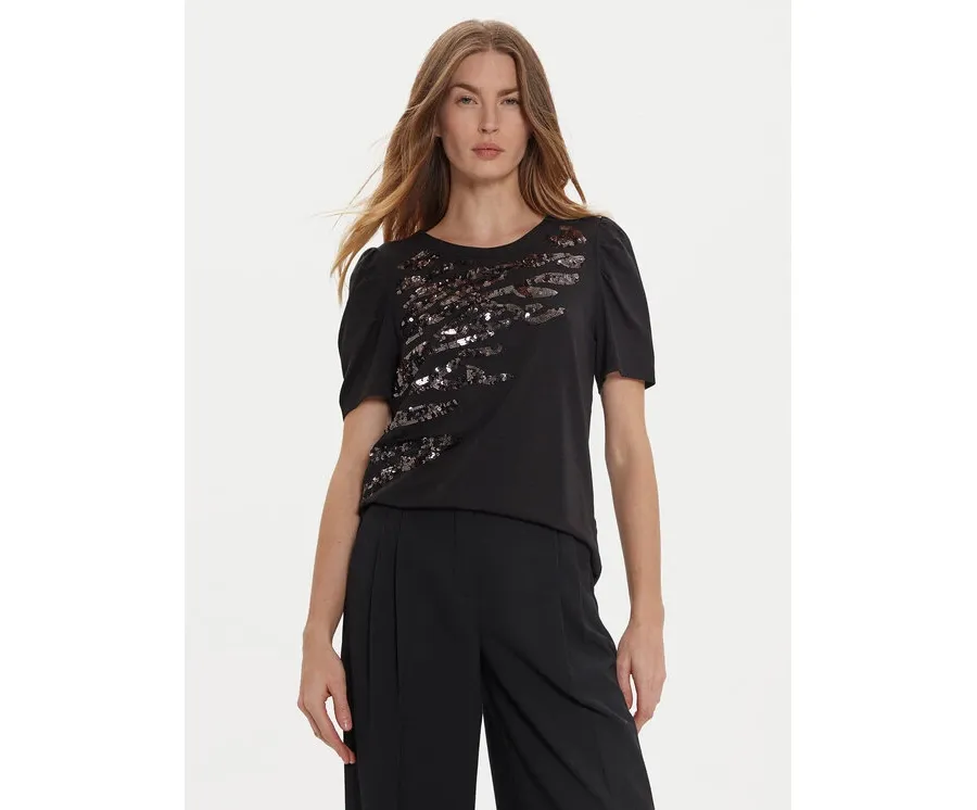 obrazek 1 DKNY T-Shirt P4MHTXVW Czarny Regular Fit