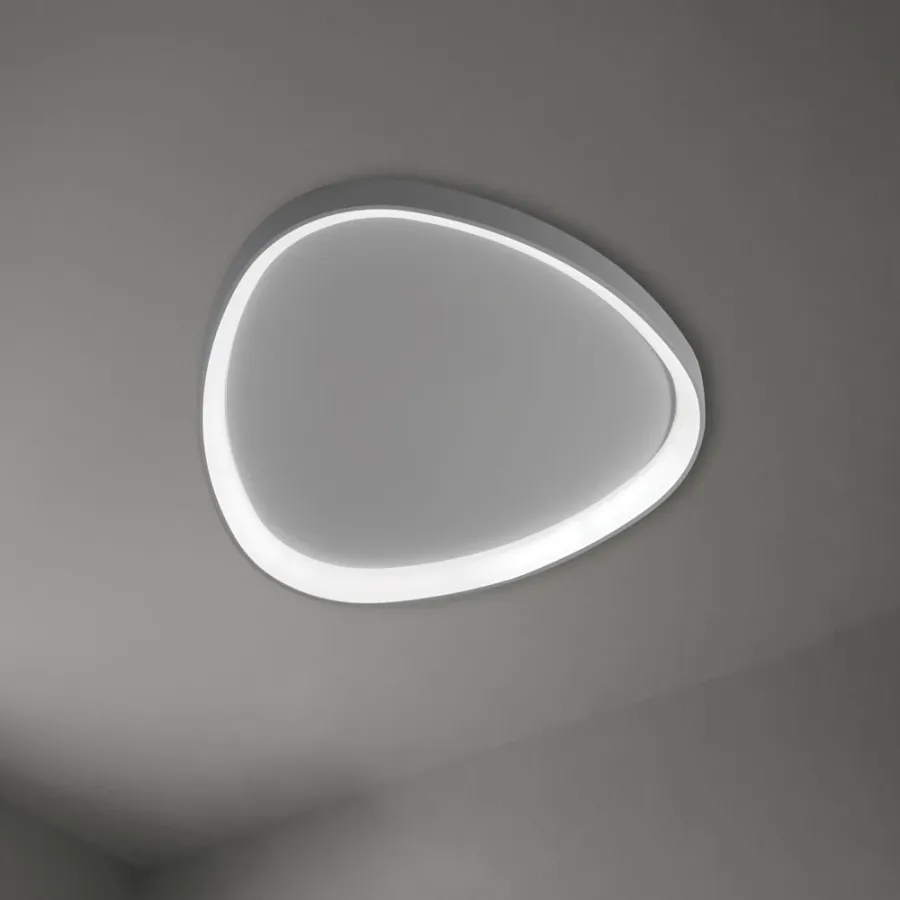 obrazek 2 Biały kinkiet, plafon Lifering 81 cm od włoskiej marki - LED 60W, 4200/4400LM