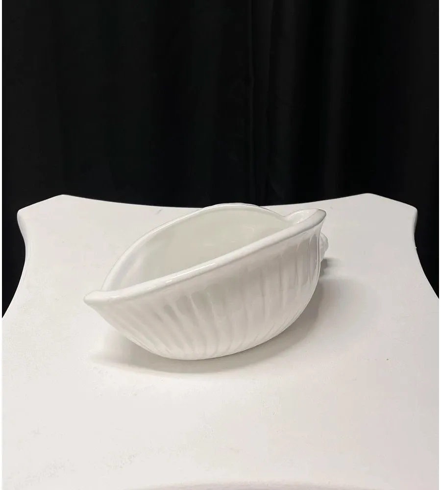 obrazek 3 Małe białe naczynie w kształcie muszli do serwowania dań lub pojemnik na kosmetyki - Le Ceramiche