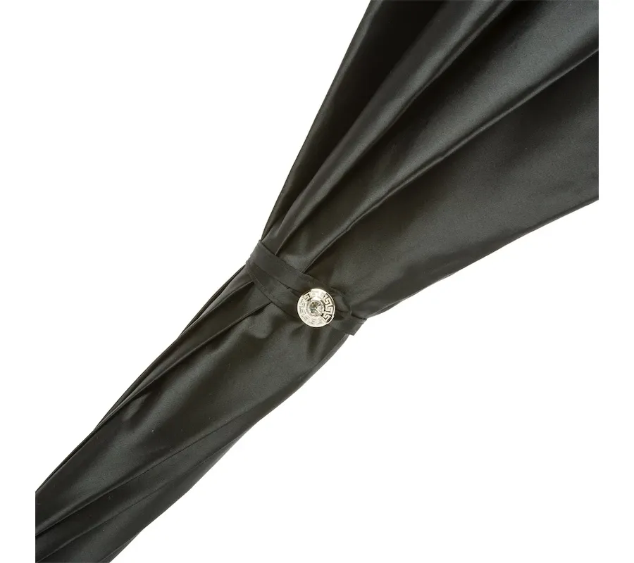 obrazek 7 Stylowy czarno biały parasol damski w czarne kropki zdobiony motywem ust – Pasotti