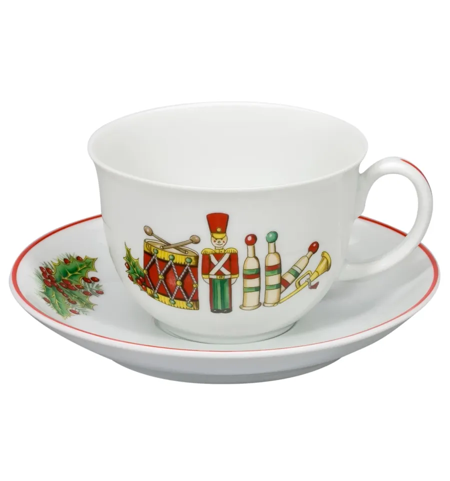 obrazek 3 Porcelanowy zestaw 6 filiżanek do herbaty ze spodkami ze świątecznej kolekcji Christmas Magic - Vista Alegre