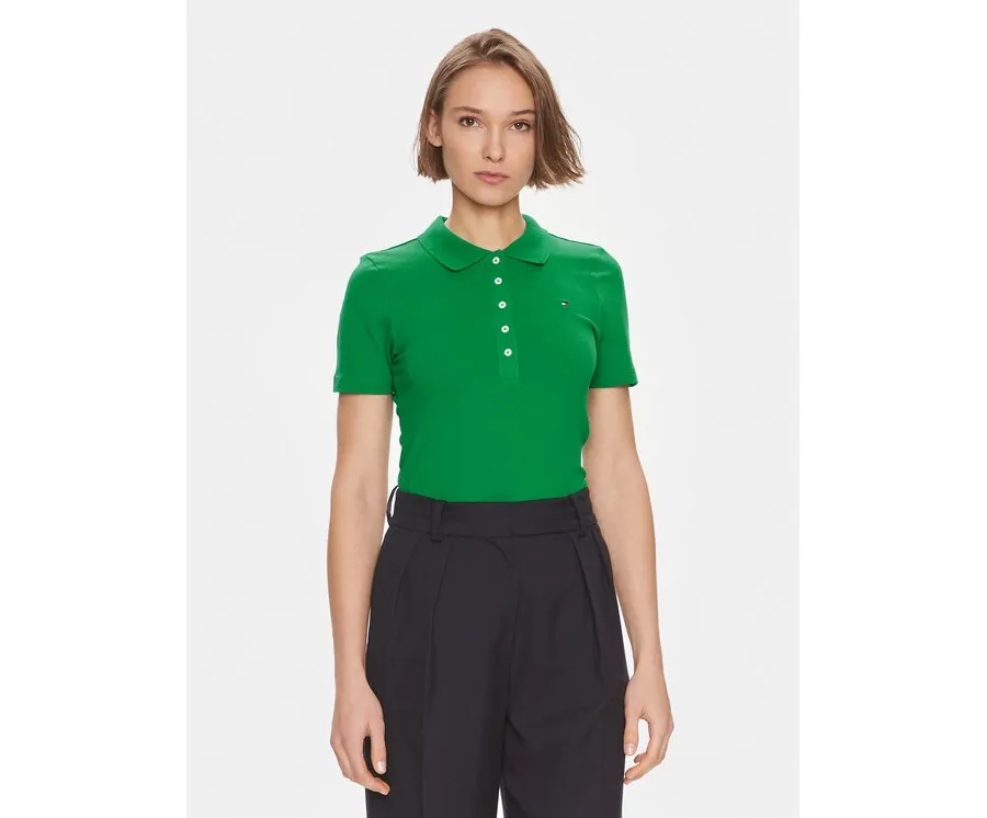 obrazek 1 Tommy Hilfiger Polo 1985 WW0WW37823 Zielony Slim Fit