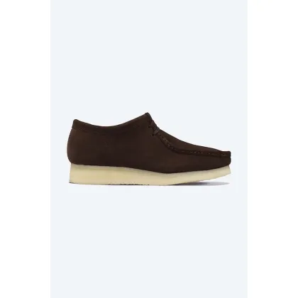 Zdjęcie Clarks Originals półbuty zamszowe Wallabee męskie kolor brązowy 26156606