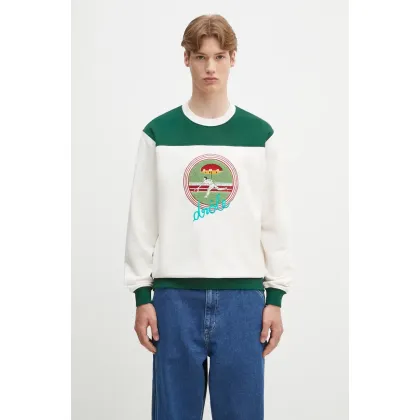 Zdjęcie Drôle de Monsieur bluza bawełniana Le Sweatshirt Tennis męska kolor biały z aplikacją G-SW158-CO200-OW