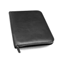 Picture Black leather portfolio