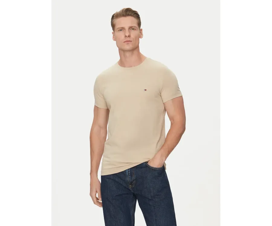 obrazek 1 Tommy Hilfiger T-Shirt MW0MW10800 Beżowy Slim Fit