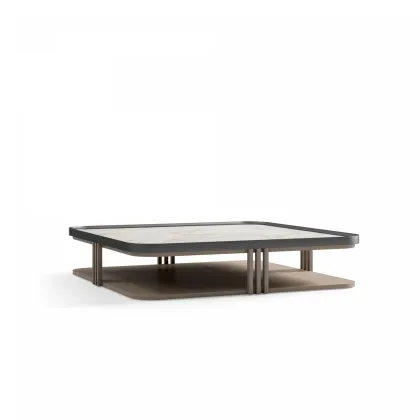 Zdjęcie Stylowy kwadratowy stolik kawowy o wyjątkowym designie