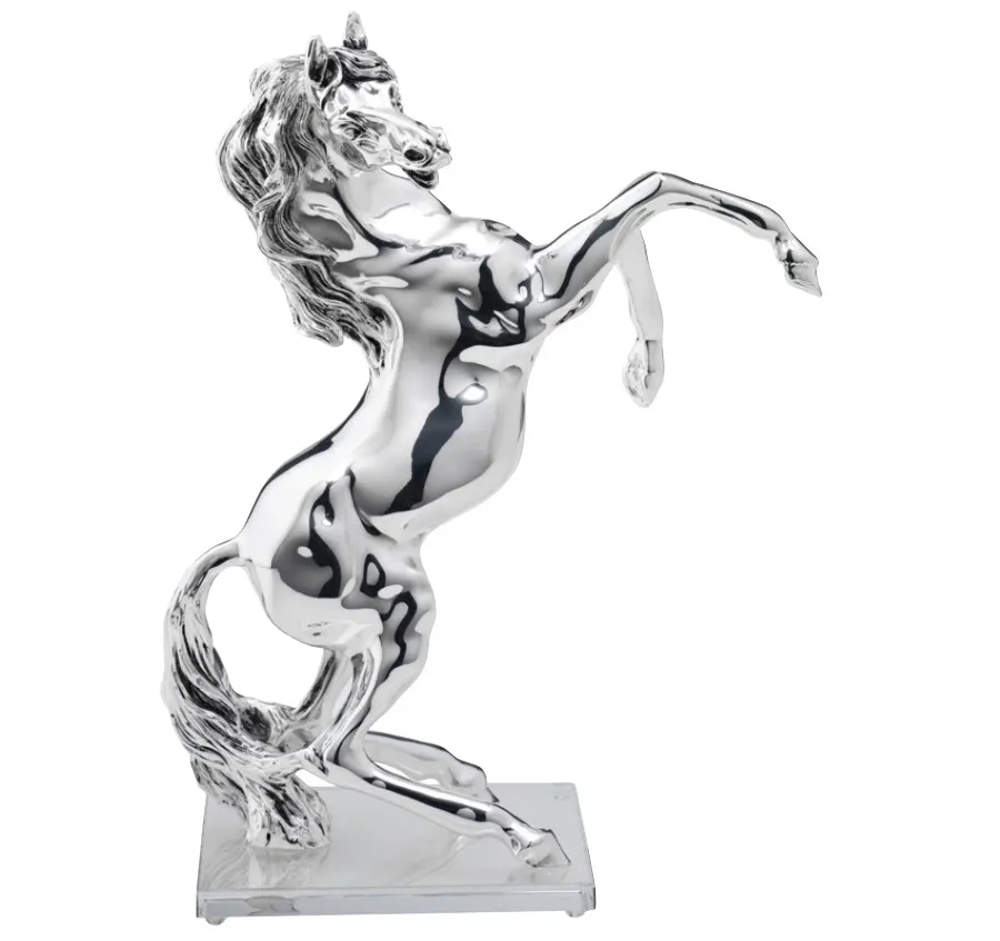 picture 1 Phenomenal, silver-plated figurine with a horse - Astra Argenti