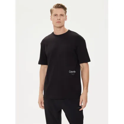 Zdjęcie Calvin Klein T-Shirt Off Placement K10K113102 Czarny Regular Fit