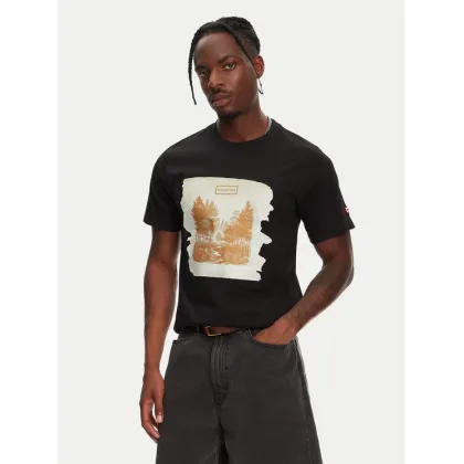 Zdjęcie Hunter T-Shirt Duart Graphic HARM0033251 Czarny Regular Fit