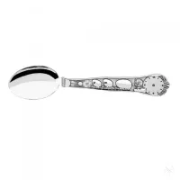 Picture Silver-plated decorated children's spoon – Zaramella Argenti