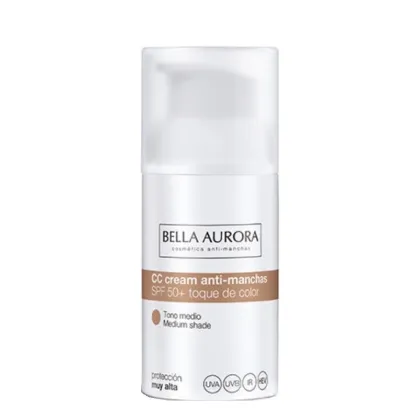 Zdjęcie Bella Aurora Krem CC przeciw przebarwieniom SPF 50, Medium 30 ml