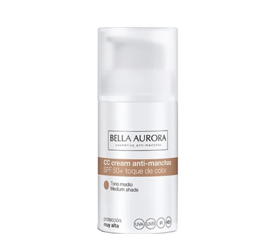 obrazek 1 Bella Aurora Krem CC przeciw przebarwieniom SPF 50, Medium 30 ml