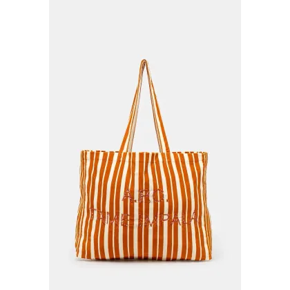 Zdjęcie A.P.C. torebka bawełniana Shopping Leash kolor pomarańczowy COHEM-M61966