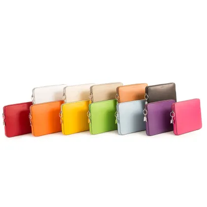 Picture Small icase bag in leather and silver – Pampaloni