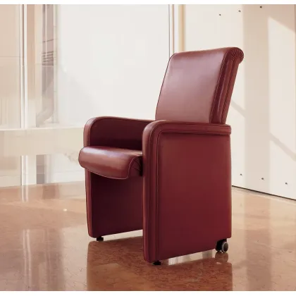 Zdjęcie Mały skórzany fotel przeznaczony do poczekalni i jako miejsce dla gości - Mascheroni