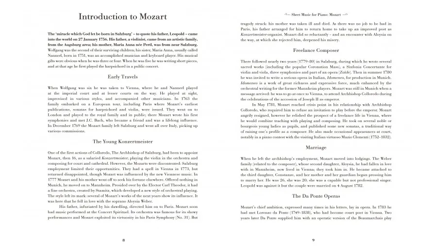 obrazek 2 Poradnik Wolfgang Amadeus Mozart: Nuty na fortepian - Flame Tree Publishing