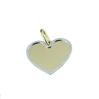 Picture Shiny plate heart with hammered edge