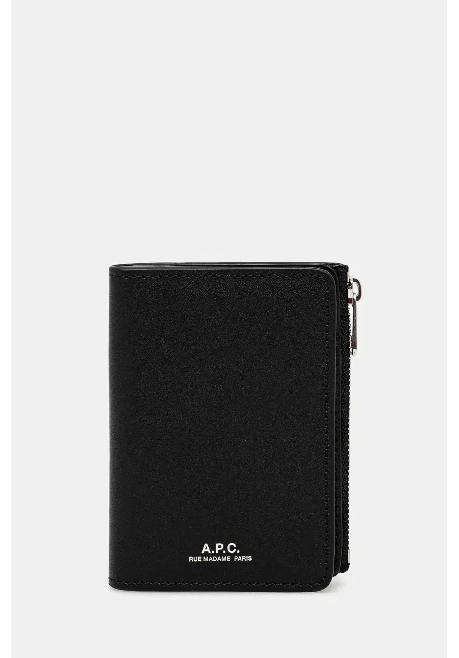 obrazek 1 A.P.C. portfel skórzany Porte-Cartes Stefan Zip męski kolor czarny PXAWV.H63634