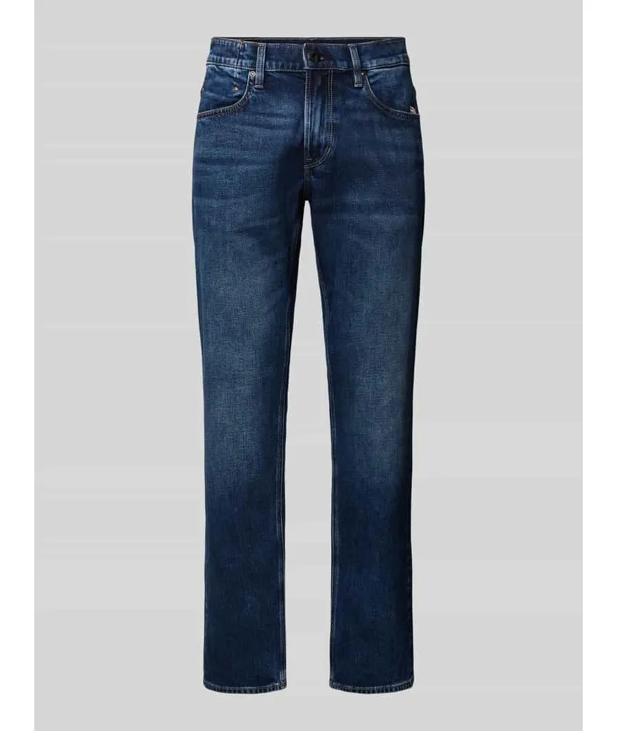 obrazek 1 Jeansy o kroju straight fit z wpuszczanymi kieszeniami model ‘Mosa’