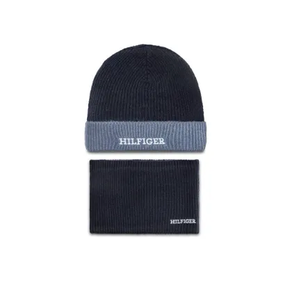 Zdjęcie Tommy Hilfiger Komplet czapka i komin AU0AU01938 Granatowy