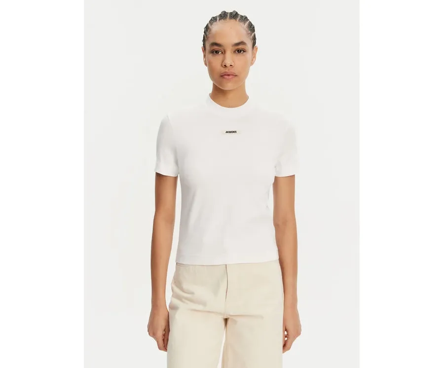 obrazek 1 JACQUEMUS T-Shirt 241JS133-2031 Biały Regular Fit