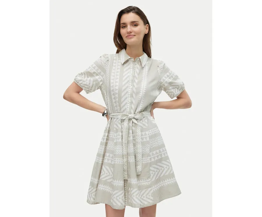 obrazek 1 Vero Moda Sukienka koszulowa Dicthe 10303728 Beżowy Regular Fit
