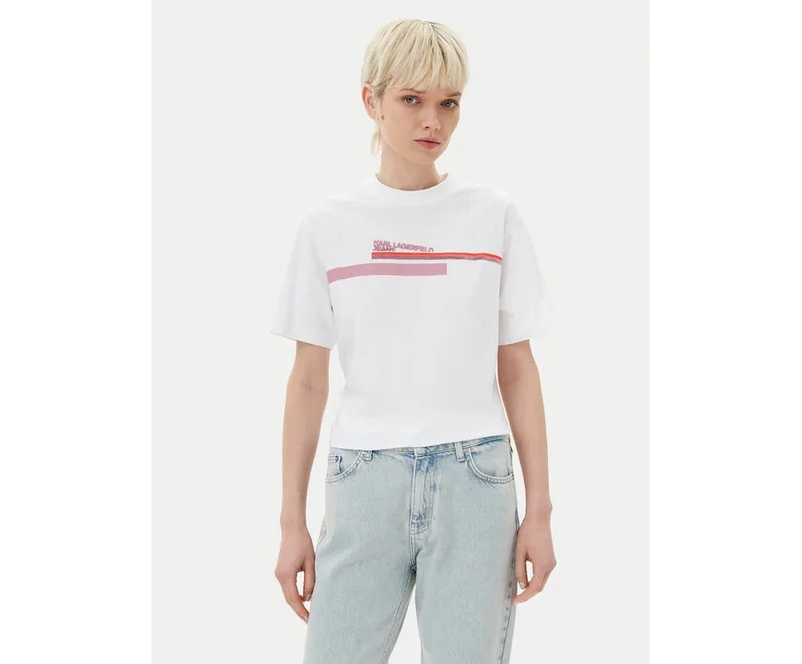obrazek 1 KARL LAGERFELD T-Shirt A2W17032 Biały Relaxed Fit