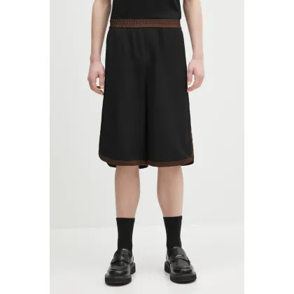 Zdjęcie Wales Bonner szorty wełniane Ossie męskie kolor czarny MS25TR20.WV03.999