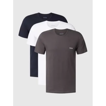 Zdjęcie T-shirt z wyhaftowanym logo, w zestawie 3 szt., model ‘Classic’