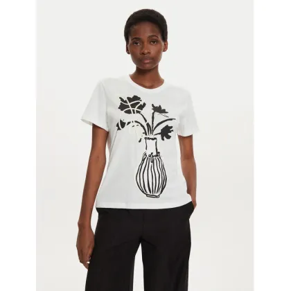 Zdjęcie Desigual T-Shirt Shadow 24WWTK11 Biały Regular Fit