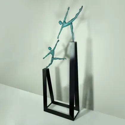 Picture Contemporary brass sculpture as a decorative accent for your home