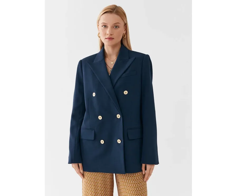 obrazek 1 MICHAEL Michael Kors Marynarka MF3103WENX Granatowy Relaxed Fit