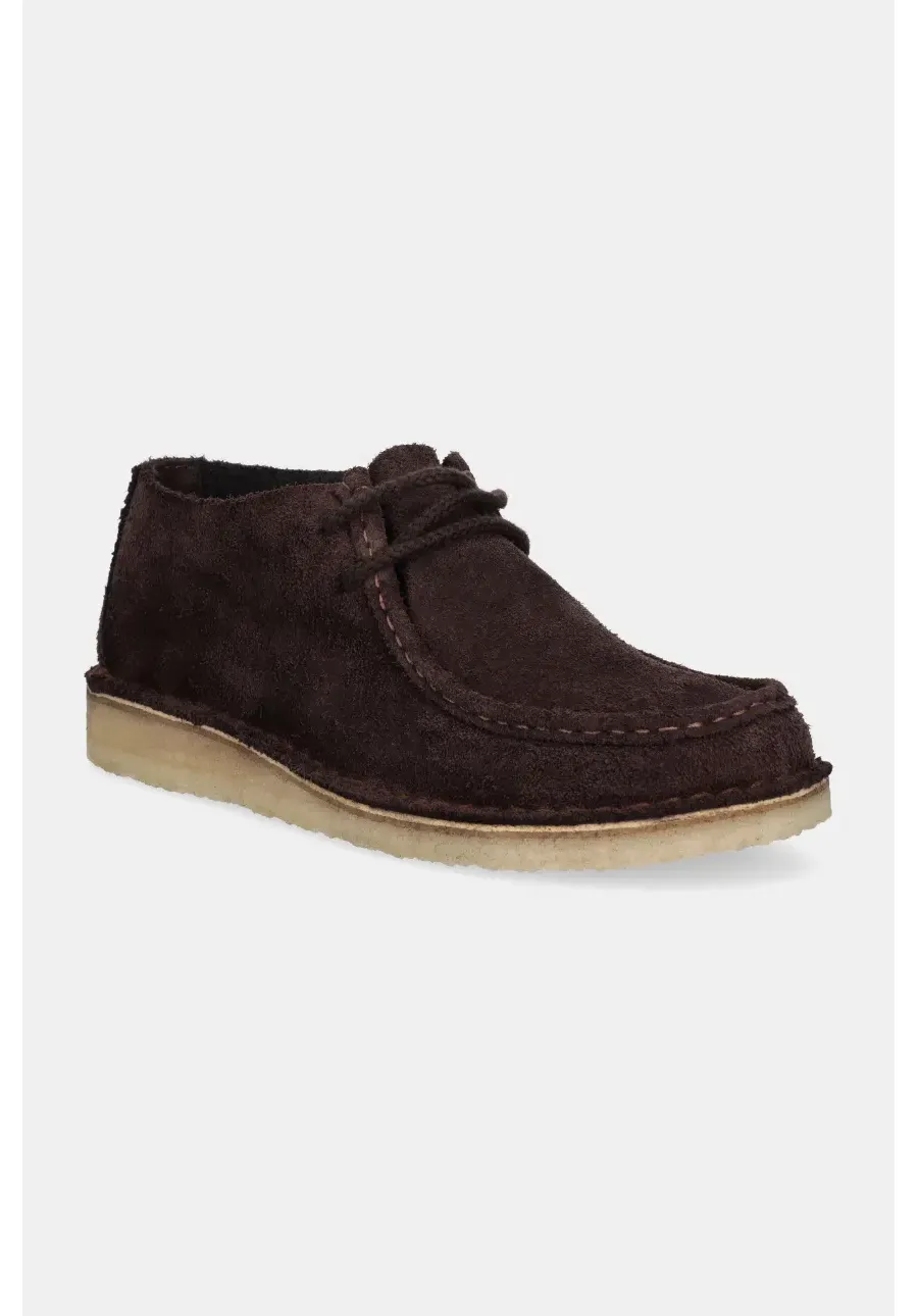 obrazek 1 Clarks Originals półbuty zamszowe Desert Nomad męskie kolor brązowy 26177980