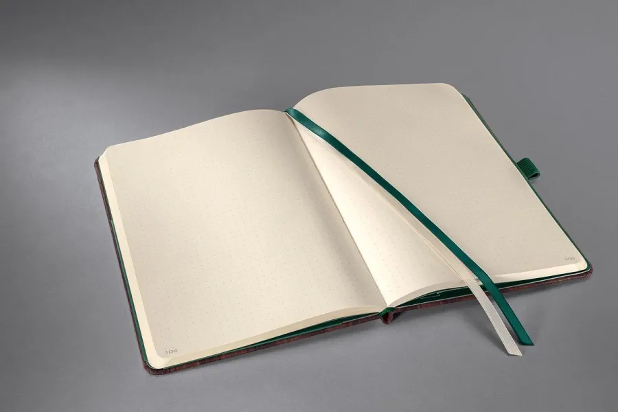 obrazek 2 Oryginalny notes A5 w kropki - materiał drewnopodobny