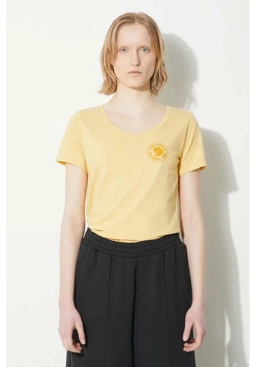 obrazek 1 Fjallraven t-shirt 1960 Logo T-shirt W damski kolor żółty F83513.133