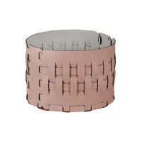 Zdjęcie Ekskluzywny kosz Bottega-15 Ø20xH12 cm w stylowym kolorze pudrowego różu
