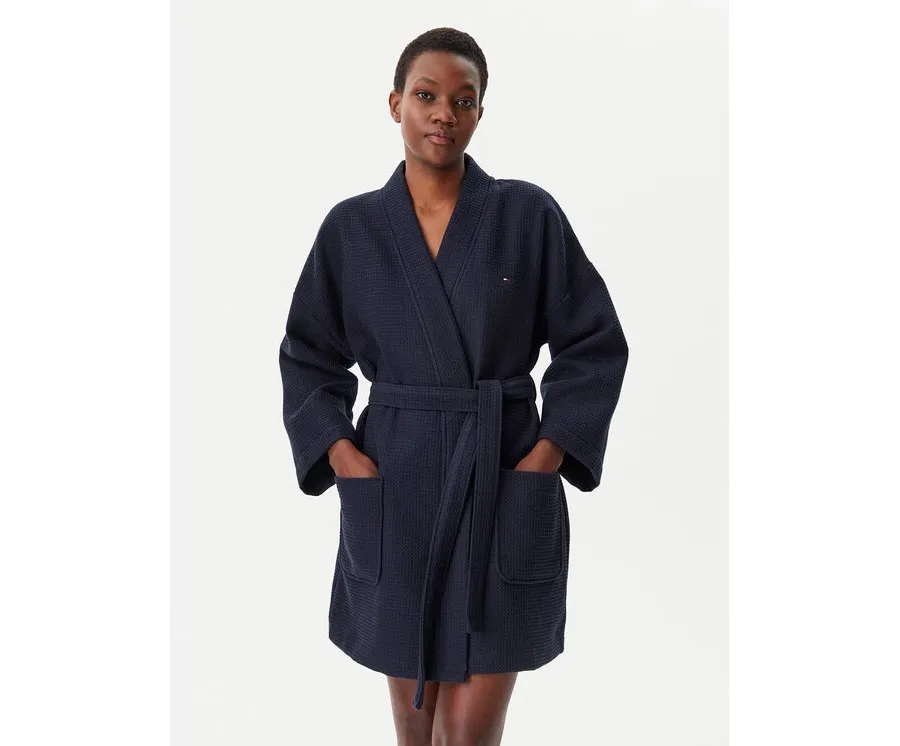 obrazek 1 Tommy Hilfiger Szlafrok UW0UW05770 Granatowy