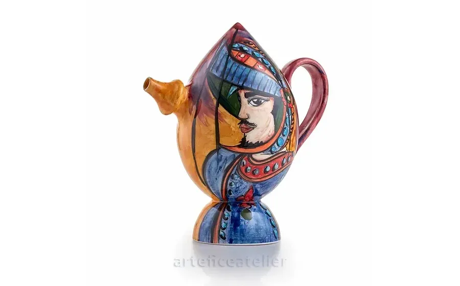 obrazek 1 Ceramiczny dzbanek na wodę lub wino w stylu śródziemnomorskim