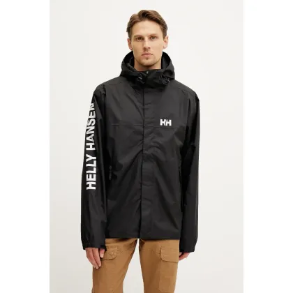 Zdjęcie Helly Hansen kurtka przeciwdeszczowa Ervik męski kolor czarny 64032