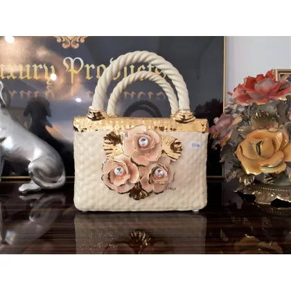 Picture An unusual luxurious decorative ceramic basket by F.L. Orgy