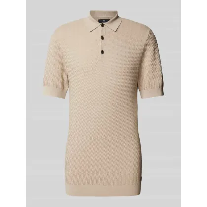 Zdjęcie Koszulka polo o kroju slim fit z fakturowanym wzorem