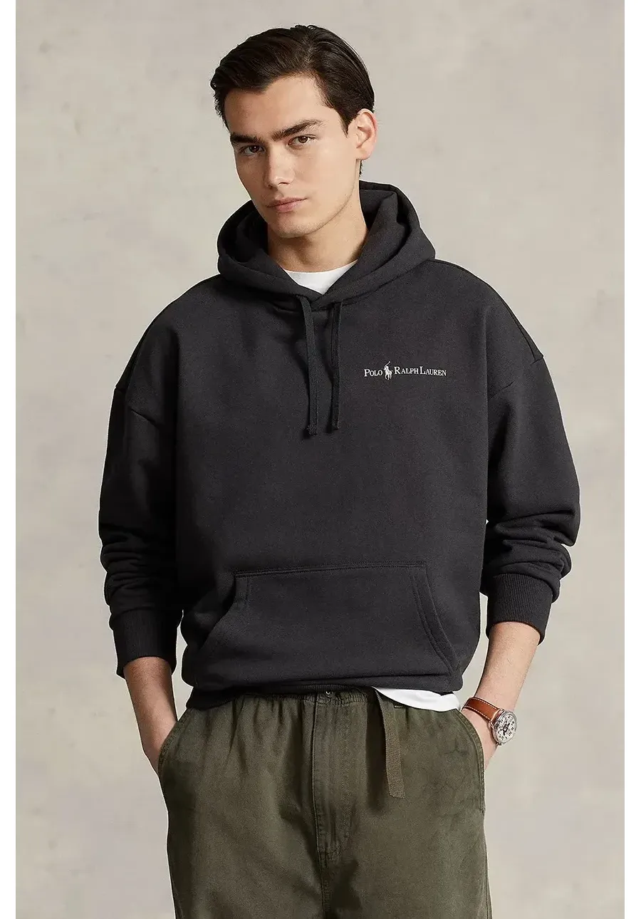 obrazek 1 Polo Ralph Lauren bluza męska kolor czarny z kapturem z nadrukiem