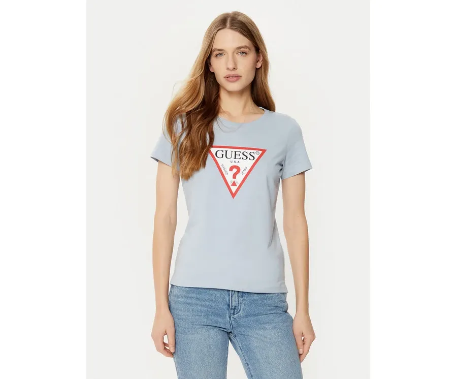 obrazek 1 Guess T-Shirt W1YI1B I3Z14 Niebieski Slim Fit