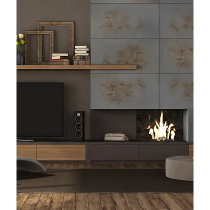 Zdjęcie 30x60 cm DS - (ciemny popiel, złote kruszywo) - płyta beton architektoniczny ultralekka