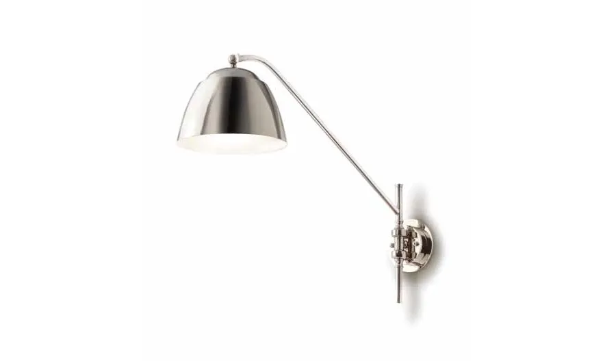 picture 1 Classical, metal wall lamp with nickel finish