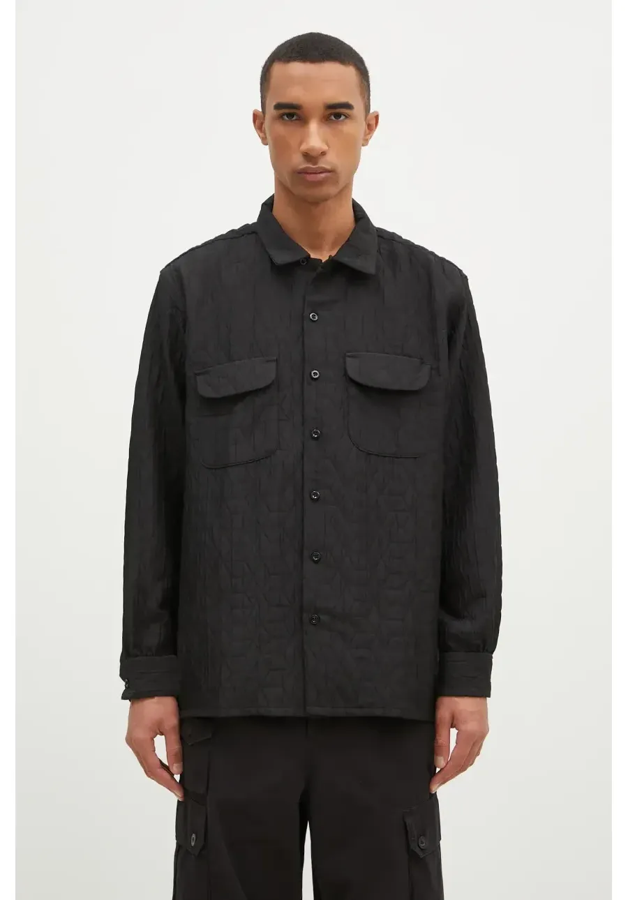 obrazek 1 Engineered Garments koszula Classic Shirt męska kolor czarny regular z kołnierzykiem klasycznym 24F1A005.KT046