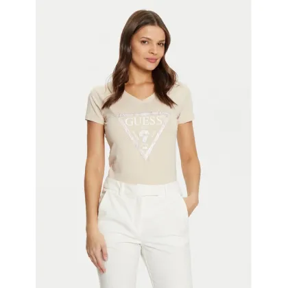Zdjęcie Guess T-Shirt W5RI21 J1314 Beżowy Regular Fit