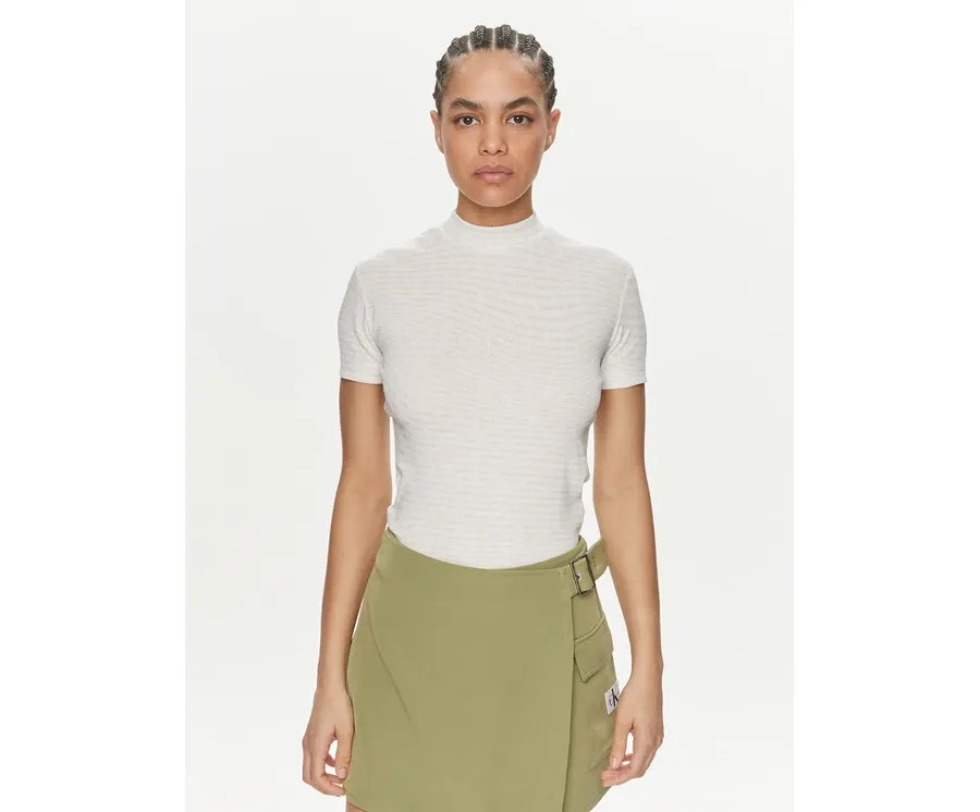 obrazek 1 Calvin Klein Jeans T-Shirt J20J223169 Biały Slim Fit